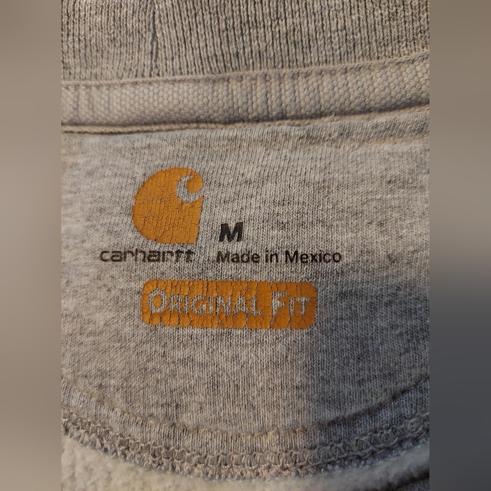 Carhartt Oklahoma State OSU Cowboys Gray Midweight Crewneck Sweatshirt - M - Picture 3 of 8